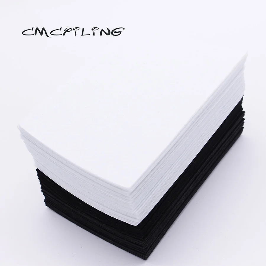 40Pcs/Lot 10*15cm White Felt Fabric Nonwoven Sheets For Needlework DIY Sewing Handmade 1 MM Thickness Polyester  Cloth