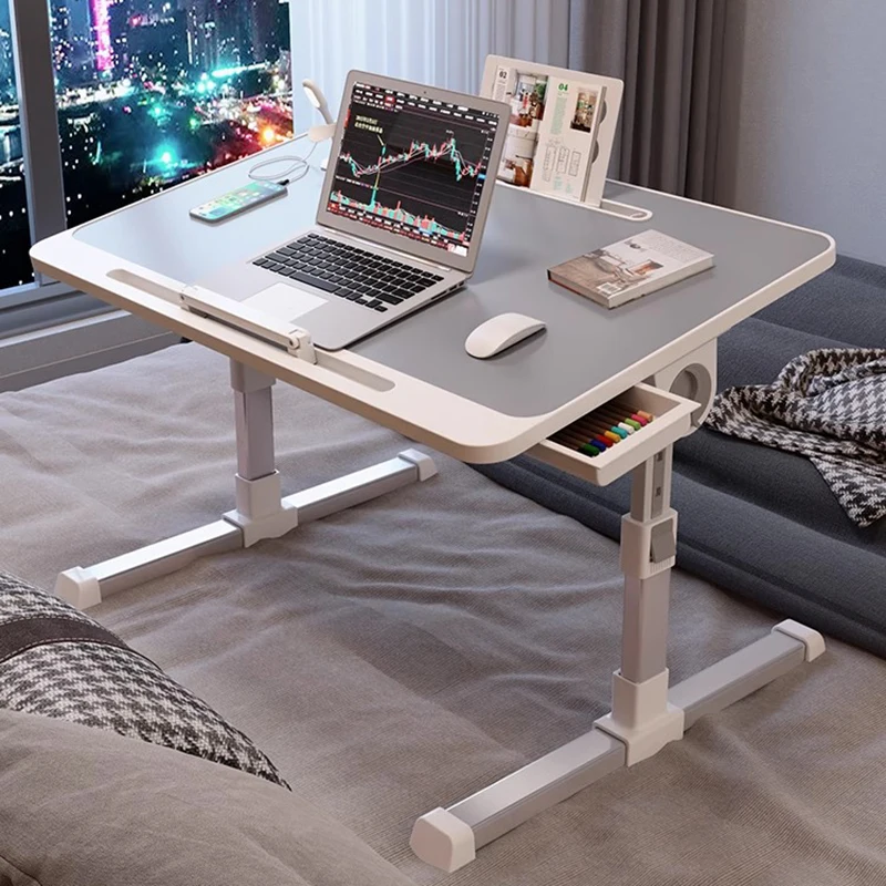 Portable Side Table Gaming Foldable Desk With Drawers Office Computer Table Pliable Folding Tables for Games Machine Mouse Desks