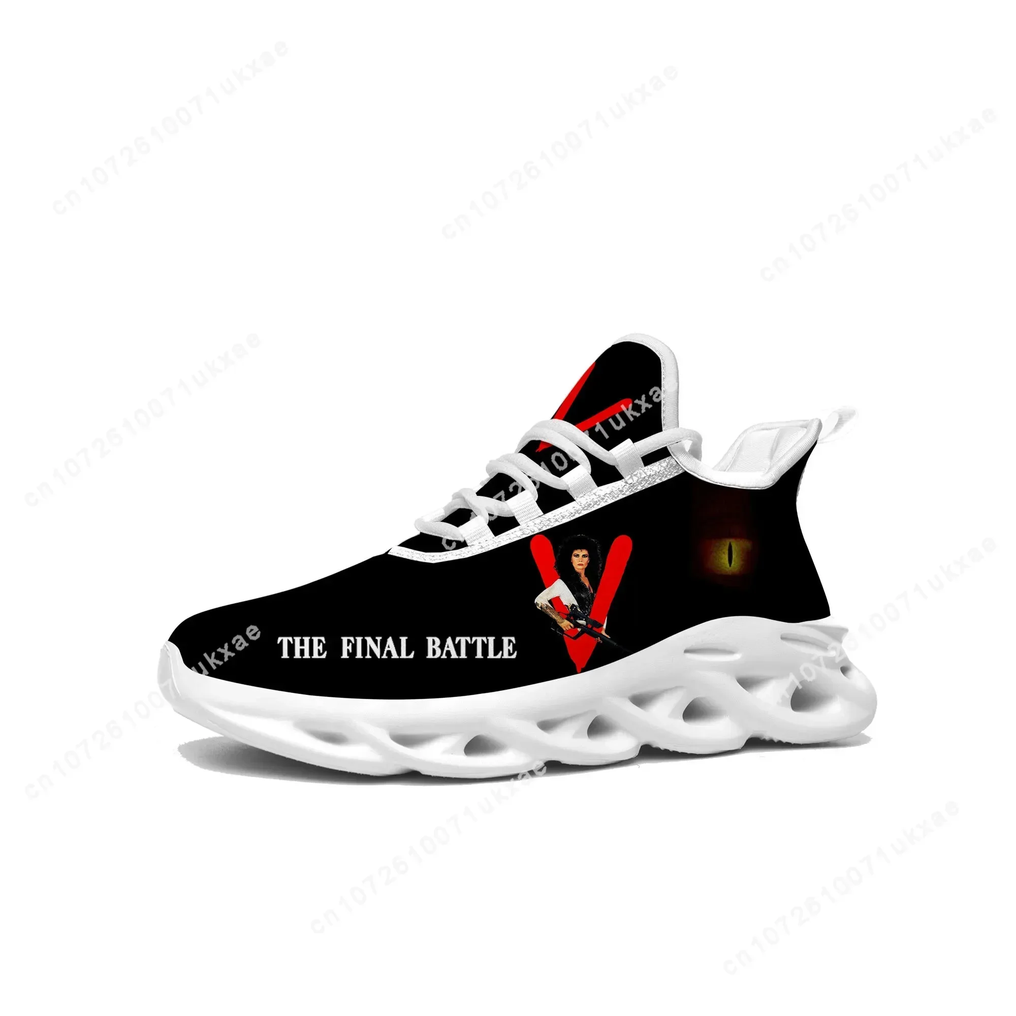 V 1984 TV series Flats Sneakers Mens Womens Sports Shoes High Quality Jane Badler Sneaker Lace Up Mesh Footwear custom made Shoe