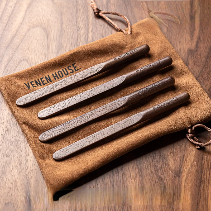 

Small capital Black Walnut Coffee mixing stick beech log craft exquisite mellow high-end mixing stick