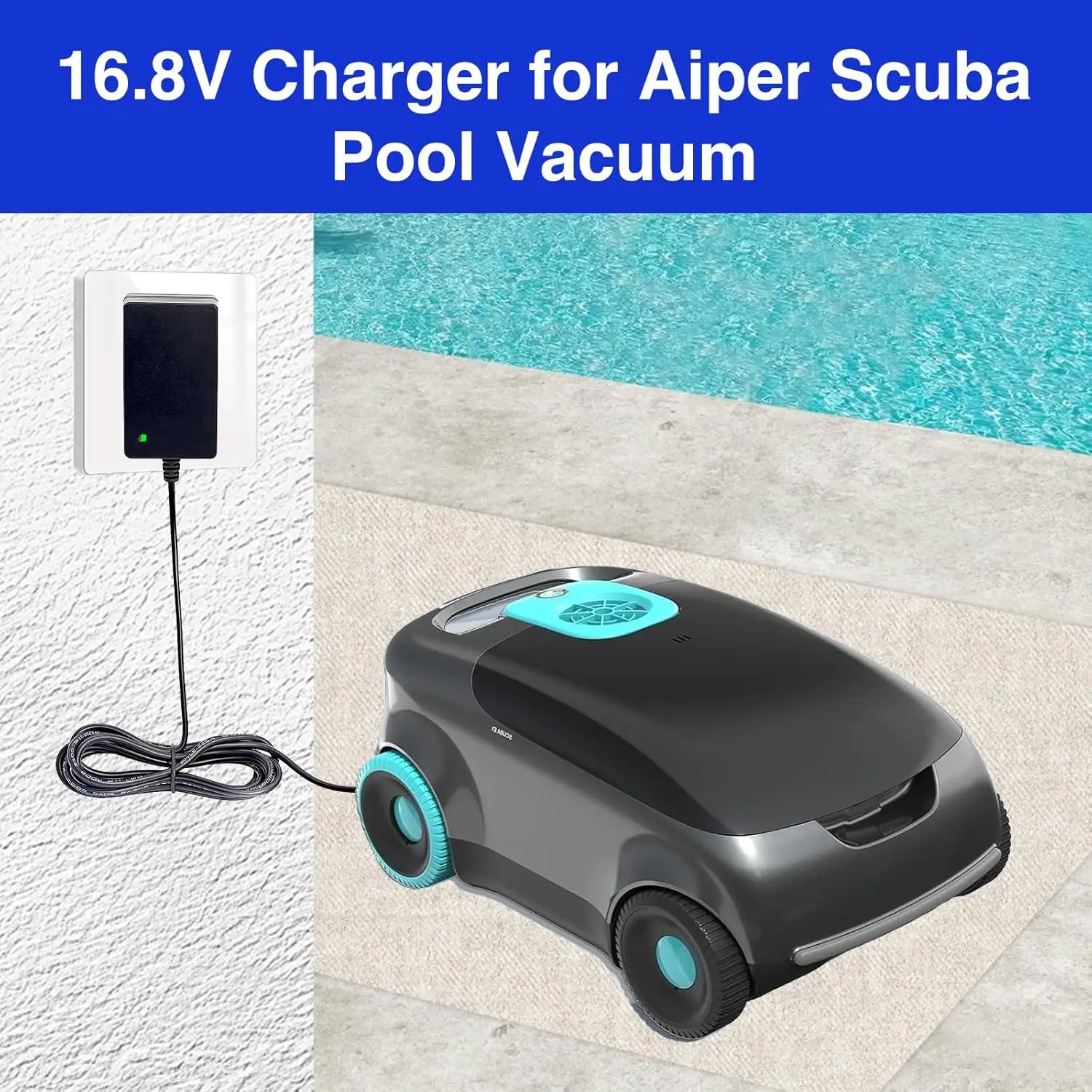 

16.8V Charger USB Charger Cable Compatible Suitable charger for Aiper Scuba S1 Swimming Pool Robot for Aiper Scuba S1 E1 16.8V