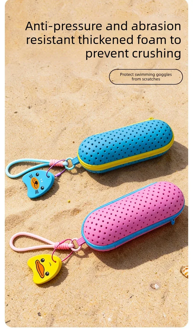 Perforierte EVA-Atmungsaktive Schwimmbrillen-Aufbewahrungstasche mit Griff, Tragbare Brillen- und Sonnenbrillen-Tasche, Schwimmausrüstungszubehör – Detail 6