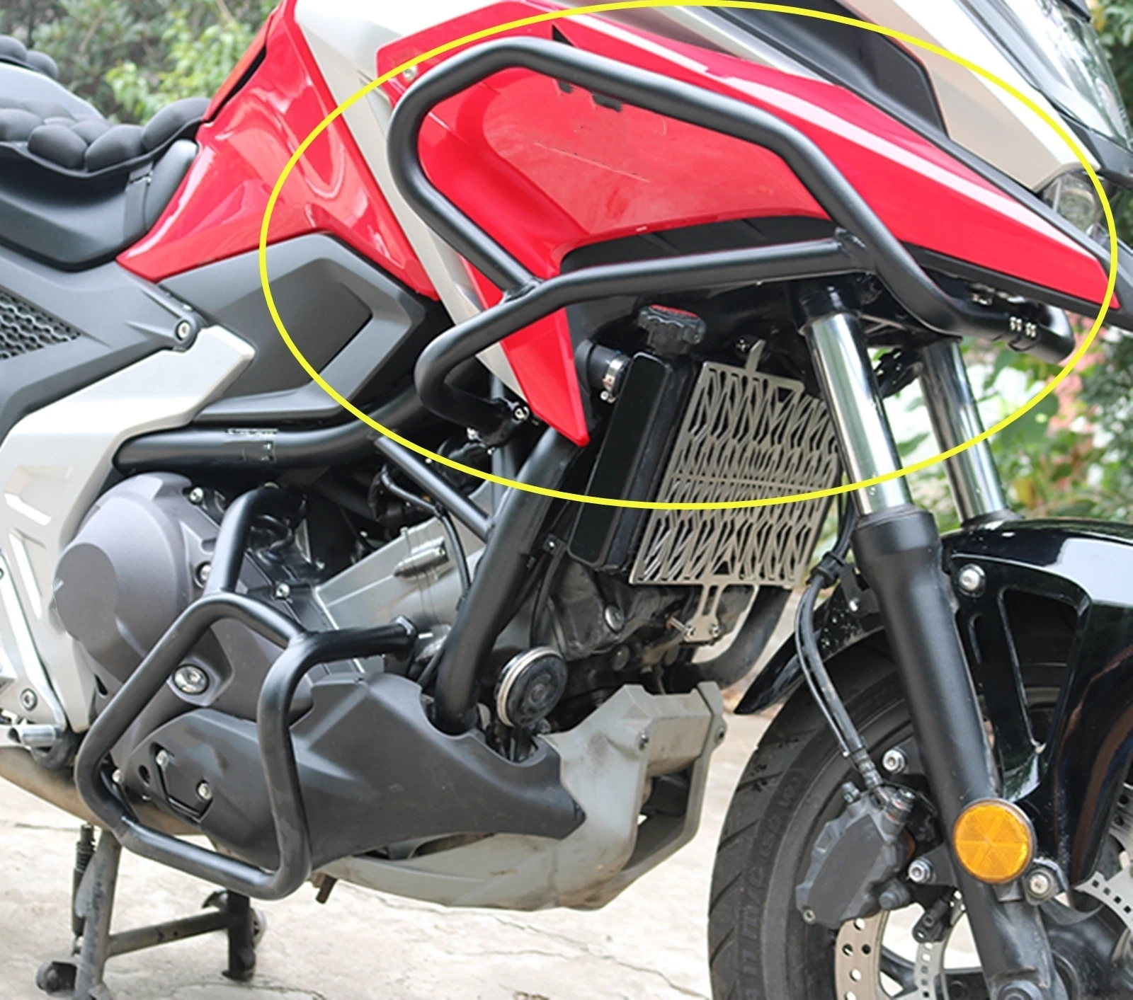 For Honda NC750X NC 750X DCT 2021-2025 Carbon Steel Motorcycle Engine Bumpers Upper Crash Guard Bar Protector Bracket Frame