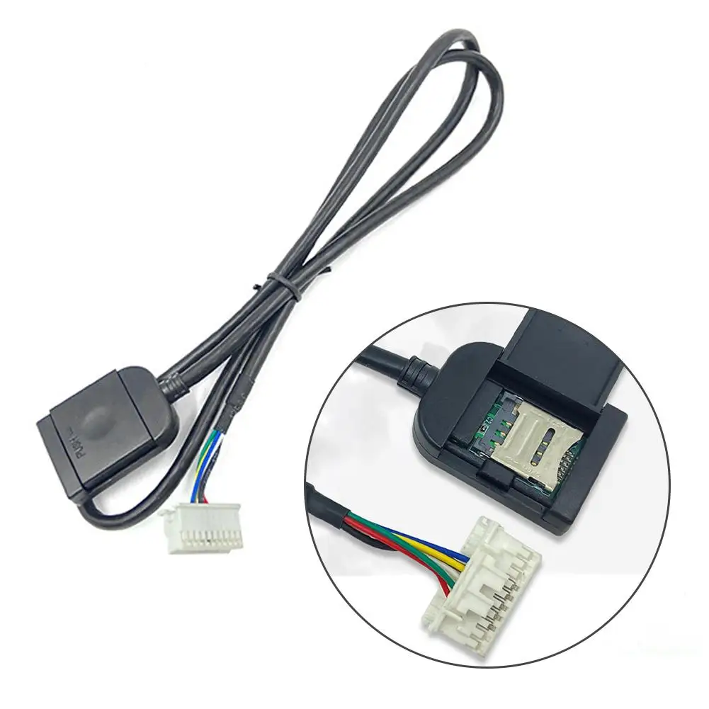 For Android GPS Multimedia Sim Card Slot Adapter With 20pin Cable Car Accessories Replacement Part For Stereo Radio Head Un V6J4