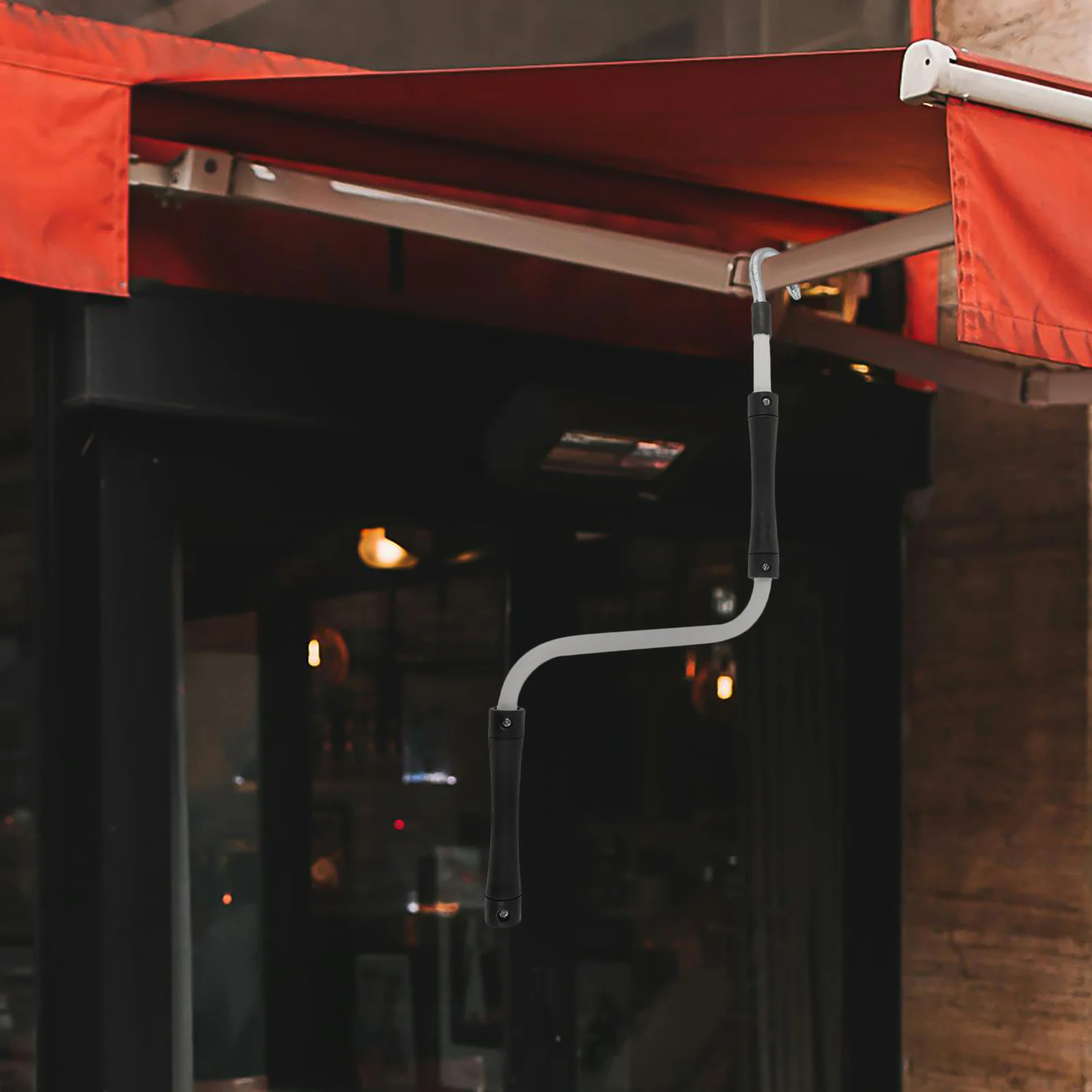 

Awning Crank Handle Durable Rubber Metal Outdoor Sunshade Rain Protection Ergonomic Design Retractable System