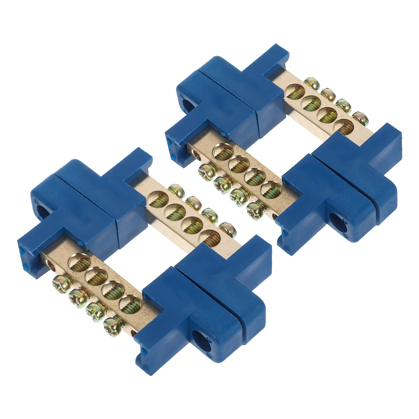 4 Pcs Type Wiring Ground Block Kit Distribution Bar Ground Strip Terminal Screw Terminal Block