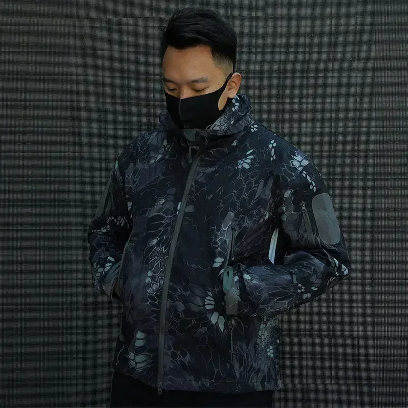 Chaqueta De invierno para hombre Casacos De Inverno Masculino chaqueta con estampado De pitón para exteriores resistente al viento impermeable y al frío deportes