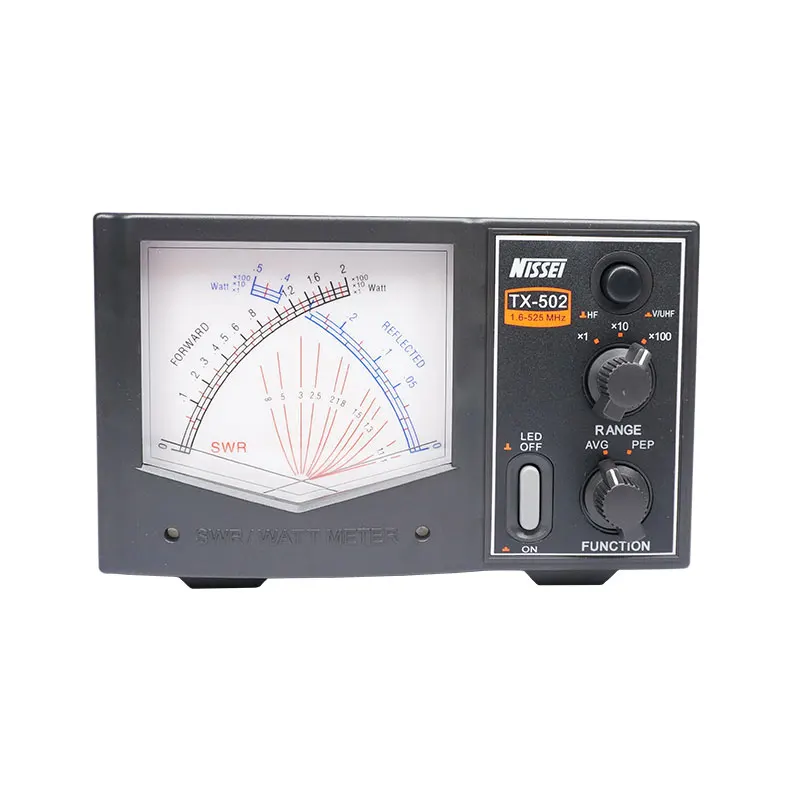 

NISSEI Mini TX-502 SWR/Watt Meter 1.6-525MHz HF/V/U Band 200W Power Meter for Walkie Talkie