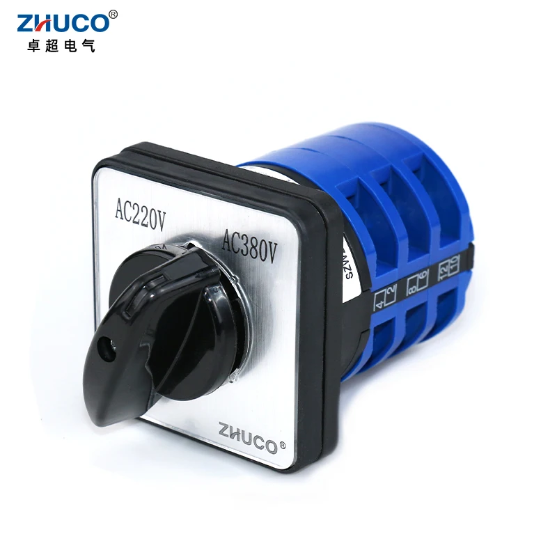 

ZHUCO SZW26/LW26-32 660V 32A 2 Position 3 Phase 12 Terminal Screws Elecrical Universal Rotary Cam Automatic Changeover Switch