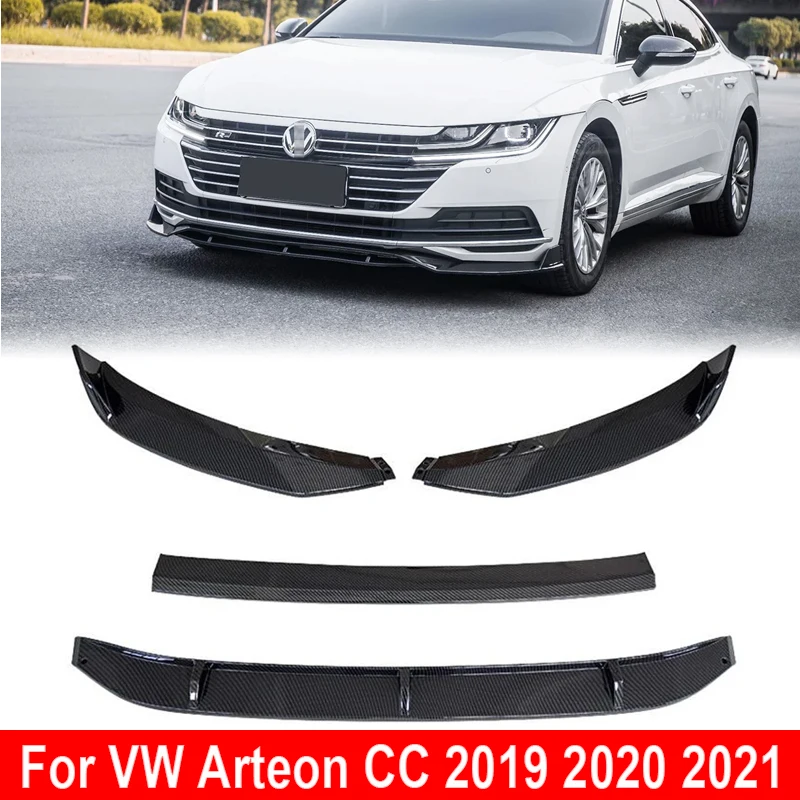 

Front Bumper Lip Spoiler Side Splitter Diffuser Guards Body Kit For Volkswagen VW Arteon CC 2019 2020 2021 Car Accessories