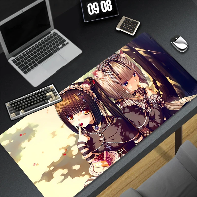 

Pattern Game Cute Mousepad Pad Rubber Mouse Mat Desk Gaming Non Slip Table Mat PC Gamer Cabinet N-nekopara Mousepad Keyboard Pad