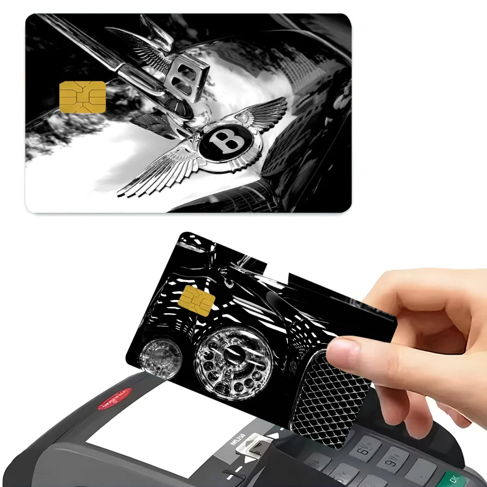 B-Bentley Anime Front Cover Film Sticker Skin For Credit Debit Card Small Large Chip