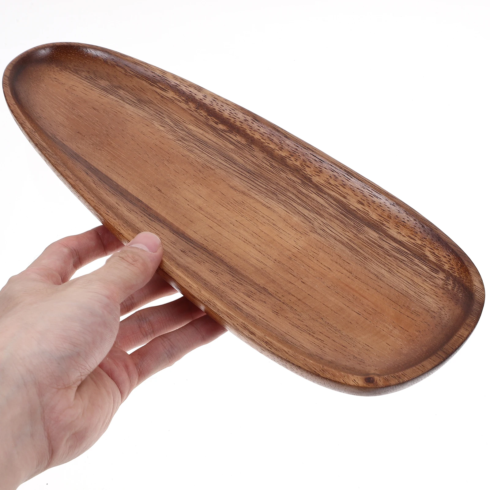 

Acacia Wood Plate 30x12x2 Irregular Shape Tray Fruit Snack Nuts Serving Restaurant Party Rustic Wooden Tea Tray Food