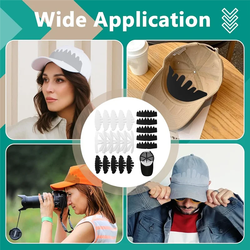 Cap Brim Support-Reusable Crown Shaper Inserts 20Pcs-Baseball Hat Shapers Inserts, 4 Design Options