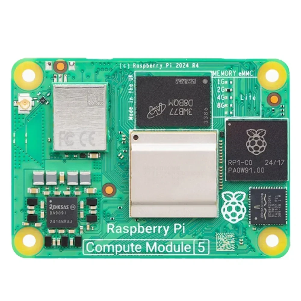 Raspberry Pi Compute Module 5 Rpi CM5, 2.4/5.0GHz Wi-Fi & Bluetooth 5.0 (CM5104032)