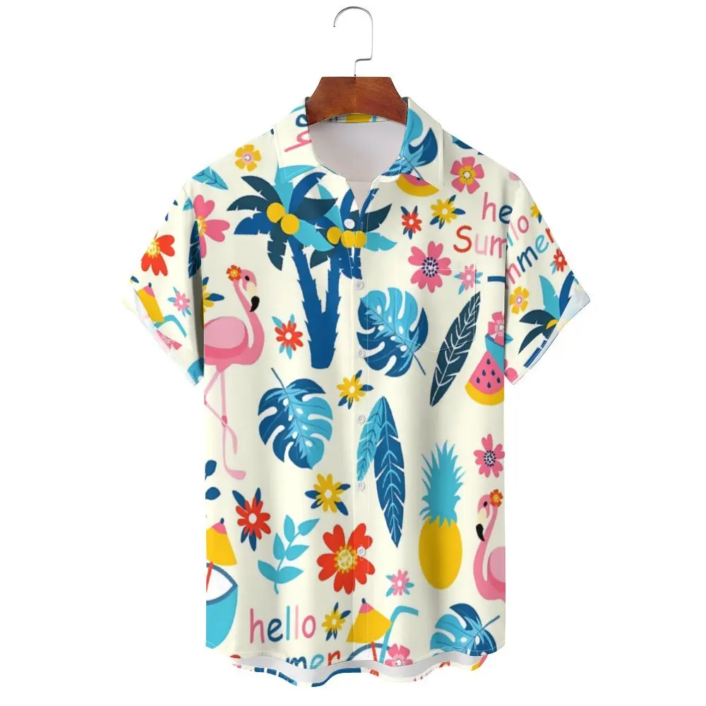 

3D Printed Hawaiian Men Shirt Tropical Fruit Pineapple Women Short Sleeve Shirt Leisure Comfortable Top Vacation Beachwear Tops