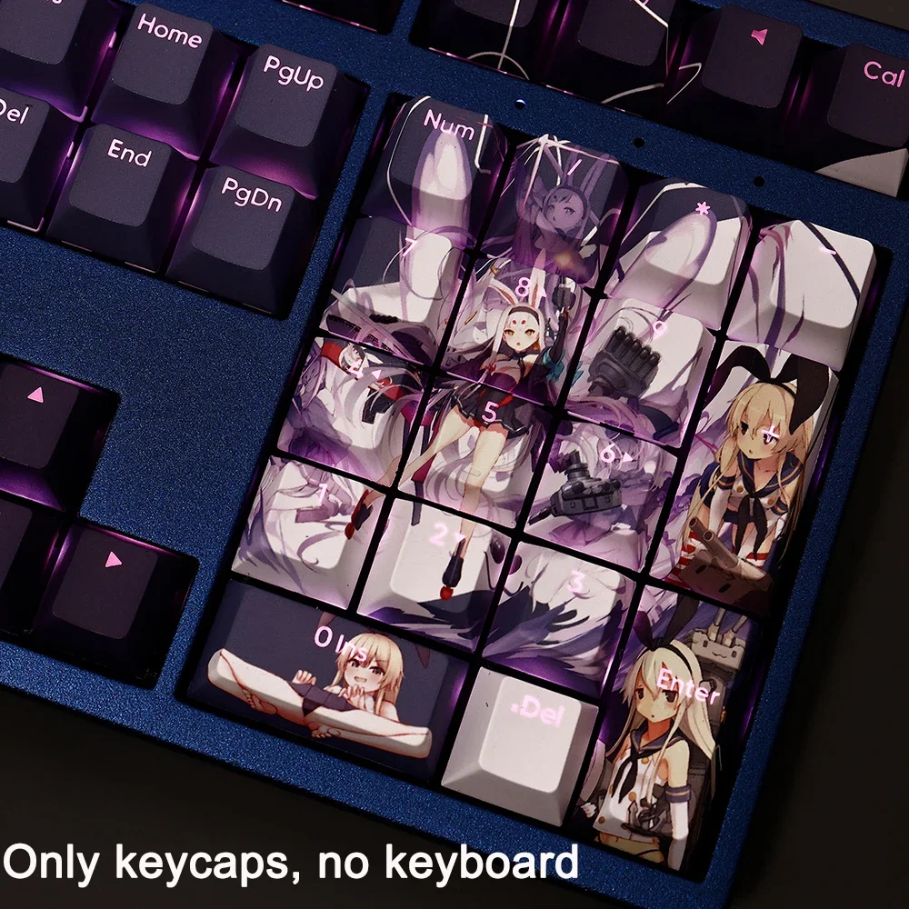 Game COLLECTION Tastenkappen Shimakaze Tastenkappen PBT Dye-Sub Cherry Hintergrundbeleuchtung Mx Tastenkappen Anime Tastenkappen für ANSI 61 87 104 108 Layout – Detail 20