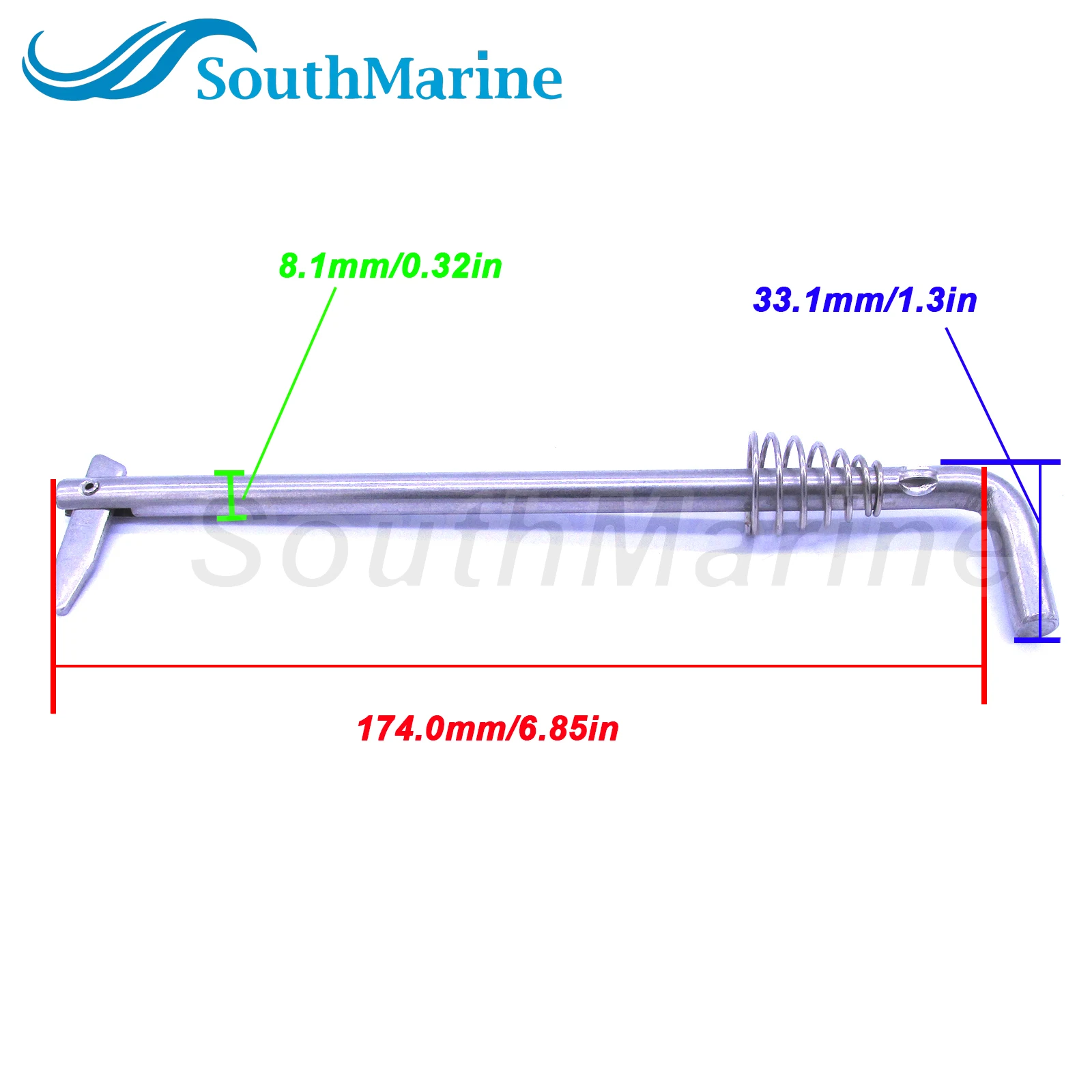 350-62121-2 350621212 350621212m 369-62122-2 369621222 369621222m de inclinação haste de impulso & mola para tohatsu outboar