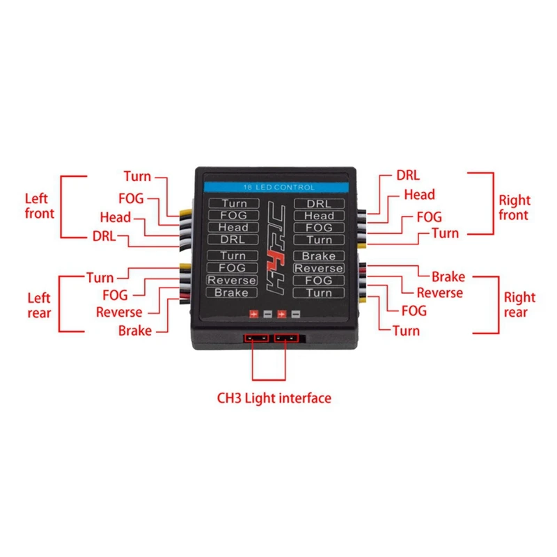 A87I-LED Light System Front & Rear Lamp Group For Traxxas TRX4 TRX-4 1/10 RC Crawler Car Turn Signals Brake Lights