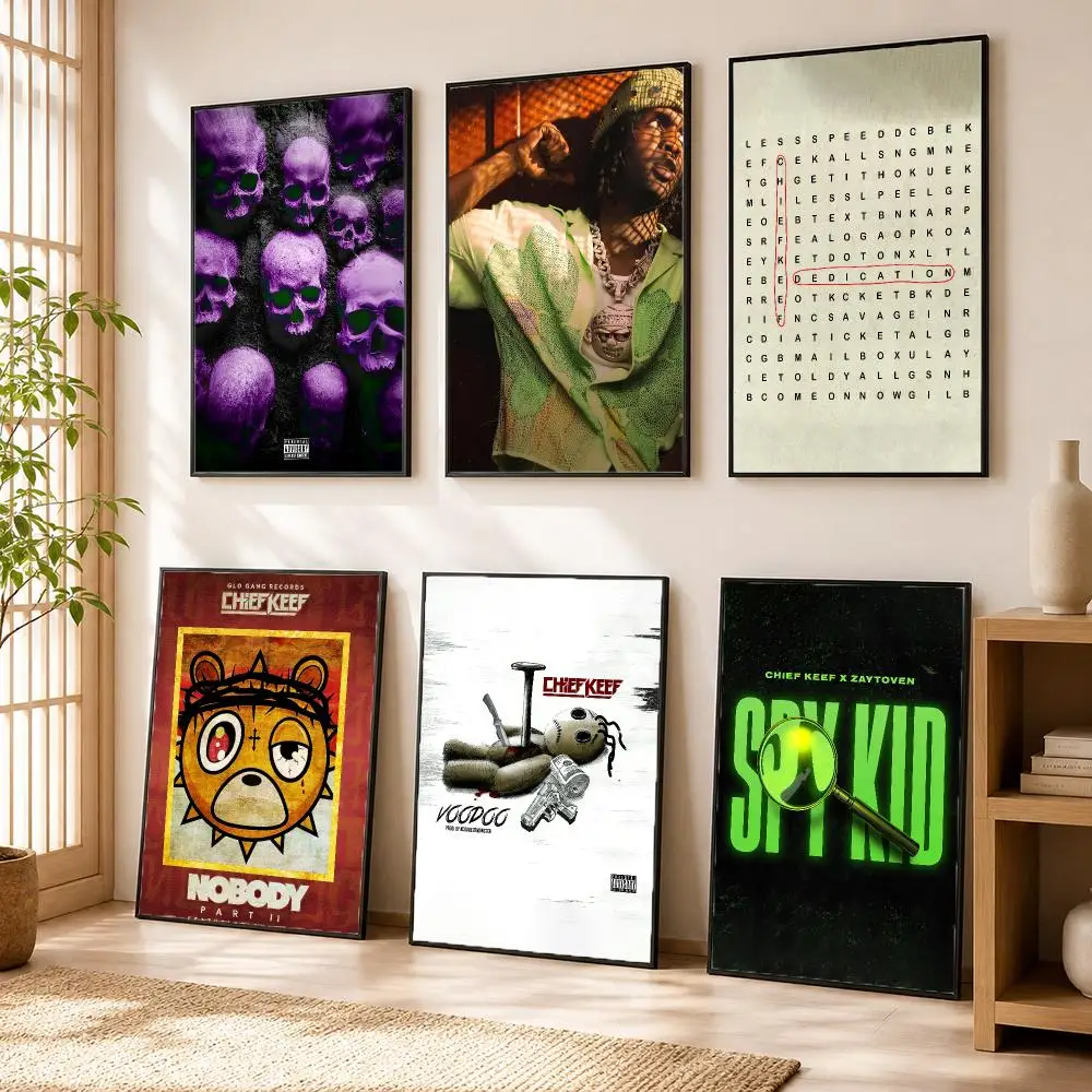Rapper C-Chief Keef Poster Modern Home Living Bedroom Bar Hallway Waterproof Wall Art Aesthetic Decor