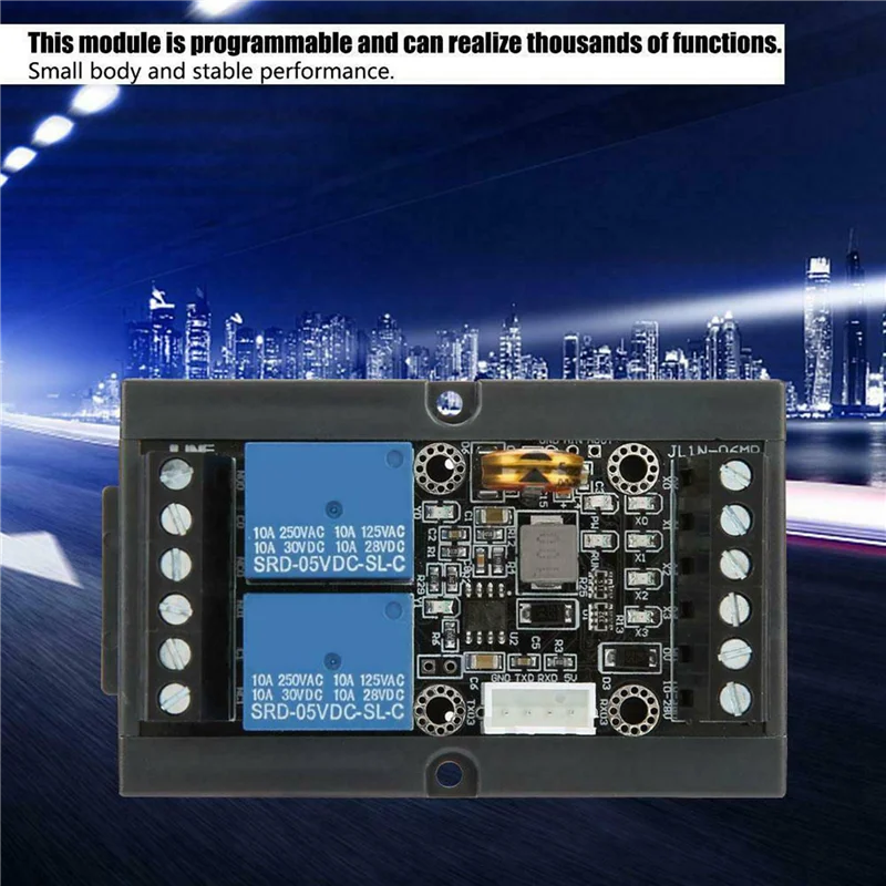 Módulo de retardo de relé programable FX1N-06MR de placa de Control Industrial PLC ABFY-2X con carcasa