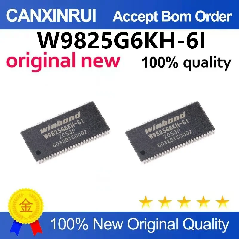 （5pcs-100pcs)Original genuine patch W9825G6KH-6I TSOPII-54 256M bits SDRAM memory chip
