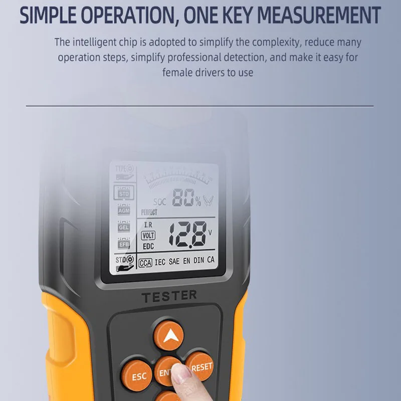 12V/24V Automotive Battery Tester Digital Display Parameters Automotive Battery Internal Resistance Tester 1 PC