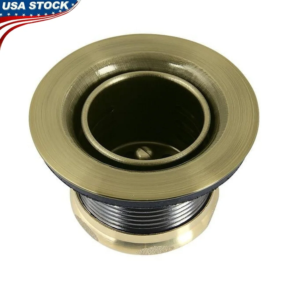 

Корзина для раковины из нержавеющей стали, сетчатый фильтр из античной латуни, простая установка, сверхмощная съемная корзина, подходит для 2-дюймового сливного отверстия