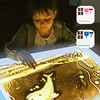 Sand Painting Light Box for Kids DIY Sand Painting Light Table Soft Light Sand Art Light Box Fun Sand Light Table Sand Light Art