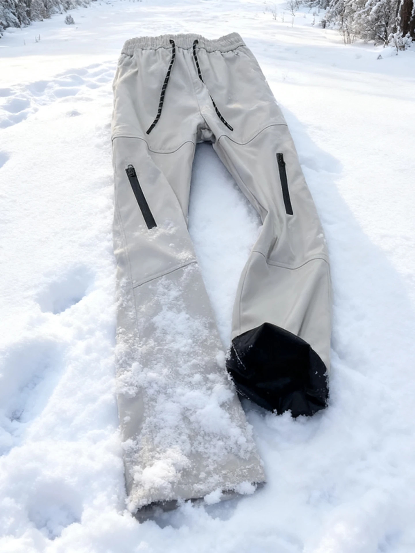 الرجال في الهواء الطلق السراويل Fce اصطف لينة ell يندبروف للماء الخريف الشتاء ملابس العمل بنطلون مستقيم الساق سستة #2