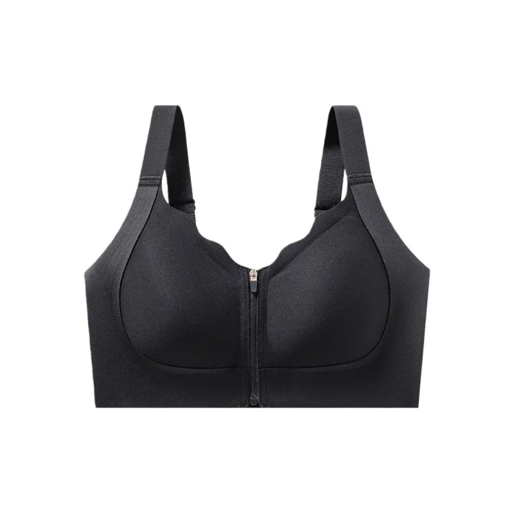 

Soft Shock Absorption Front Zipper Bra Seamless Lingerie Wireless Bra Push Up Fixed Cup Women Underwear Outdoor Fitness