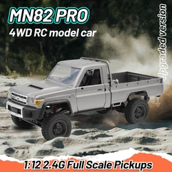 Nowy MN82 PRO 2.4G 4WD Off-Road Crawler Car Pick Up Truck MN82 1:12 Full Scale RC CAR Controllable Headlights Boy Gifts Toy