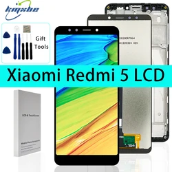 Xiaomi Redmi 5用のオリジナル5.7インチLCDタッチスクリーン,フレーム付きデジタイザーマウント,Mdg1用スペアパーツ,新品