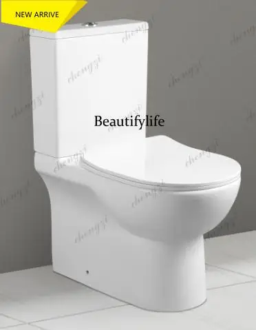 AB01  Modern Two-Piece Straight Row Horizontal Twyford Ceramic Toilet Parma African Split Toilet Bathroom Sitting Flush Toilet