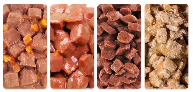 بثق الطعام الرطب ذو الإخراج الكبير للحيوانات الأليفة المكونات الأساسية لأغذية القطط والكلاب المبللة بما في ذلك ترس المضخة PLC لمحرك المحرك #2