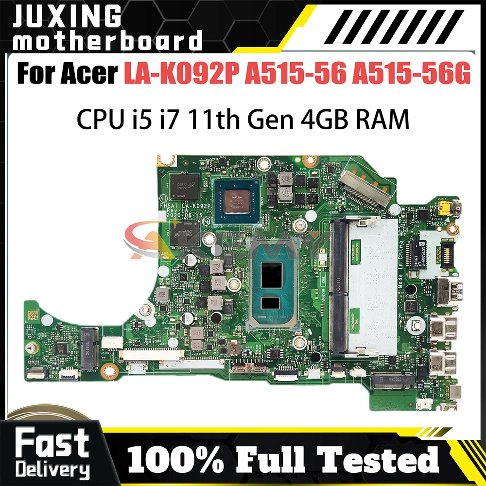 

LA-K092P для ACER Aspire A515-56 A515-56G LA-K092P Материнская плата для ноутбука i3 i5 i7 Процессорная материнская плата для ноутбука