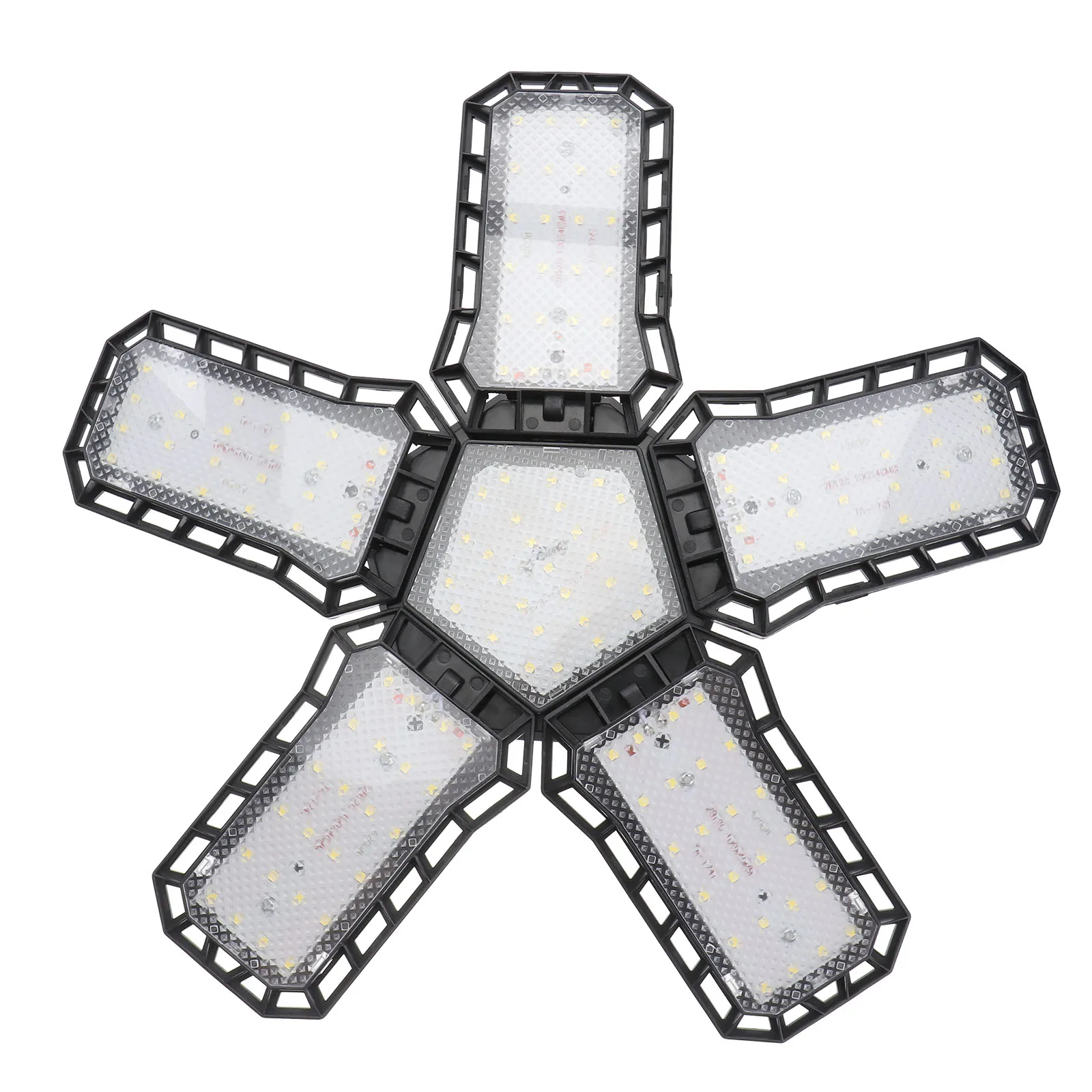 Plafoniera per garage a LED da 80 W Design pieghevole a cinque pannelli per illuminazione industriale Forte luminosità Installazione semplice Corrosione