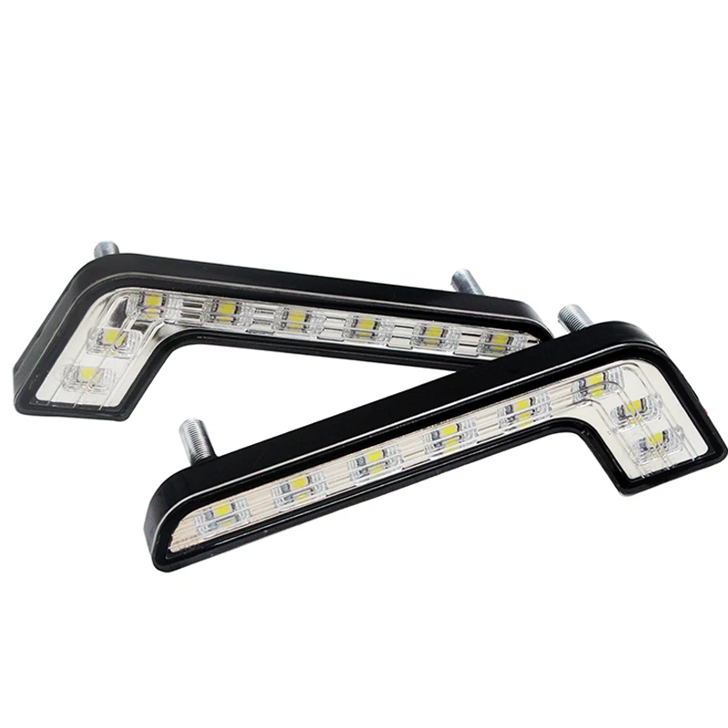 2Pcs/Set Super LED Car DRL Auto Light LED Bright Waterproof Fog Lamp Daytime Running Light L-Type With On/Off Function