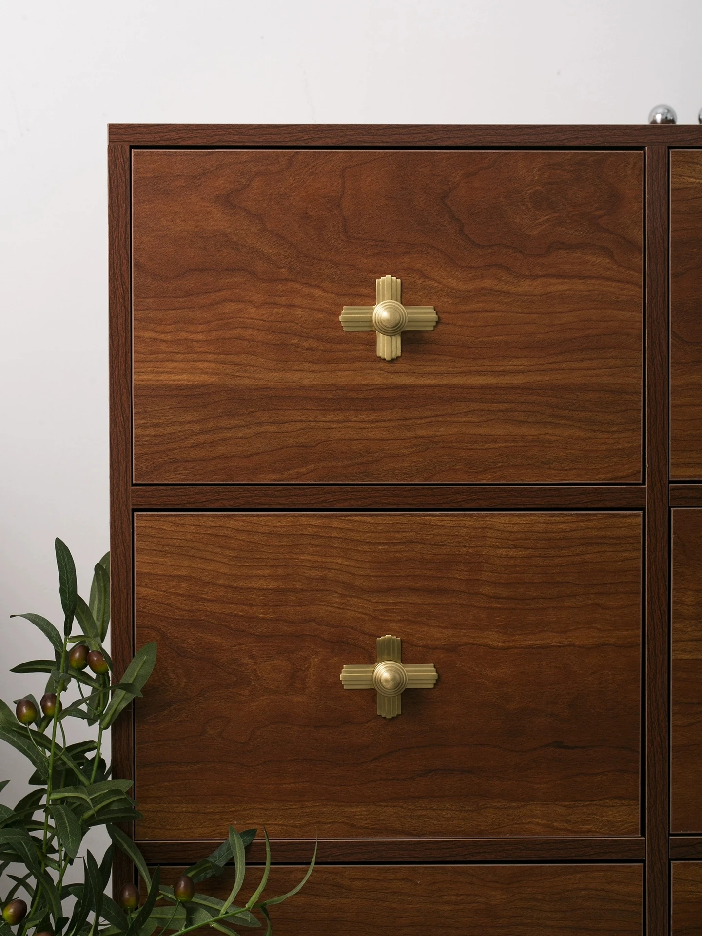 Furniture French Solid Brass Kitchen Drawer Handles Bedroom Wardrobe door handles Brass matte Pulls Single Hole Handle And knobs