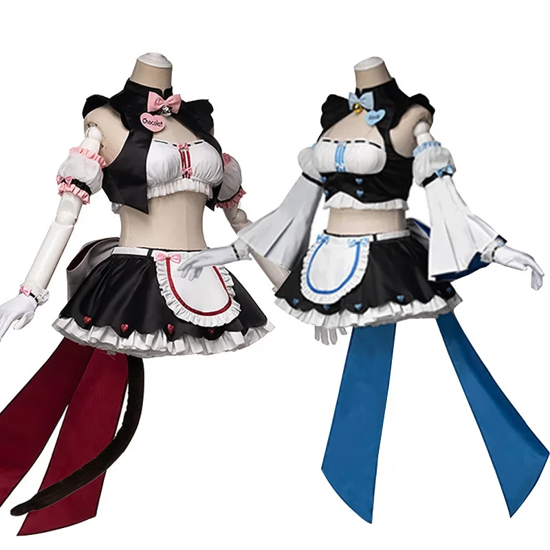 Abito da cameriera Lolita Abito al cioccolato e vaniglia Paradiso del gatto Cos Racing Girl Vanilla Costume cosplay 2025 Vendita calda
