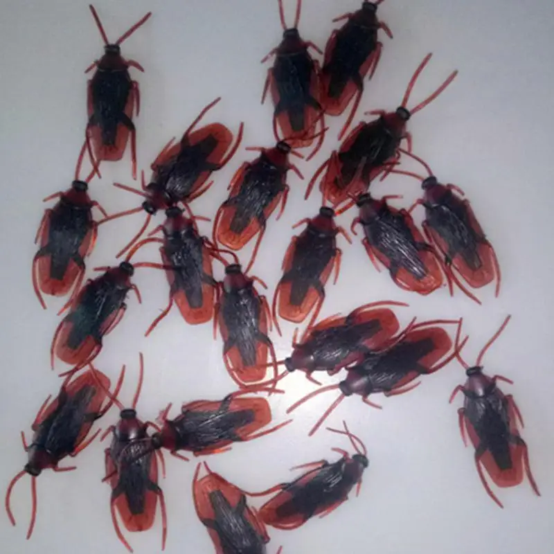 Realistic Centipede Toy 10 Pcs Fake Roaches Bulk Simulation Cockroach Prank Tricky Joke Toy Halloween Props Spoof Decorations