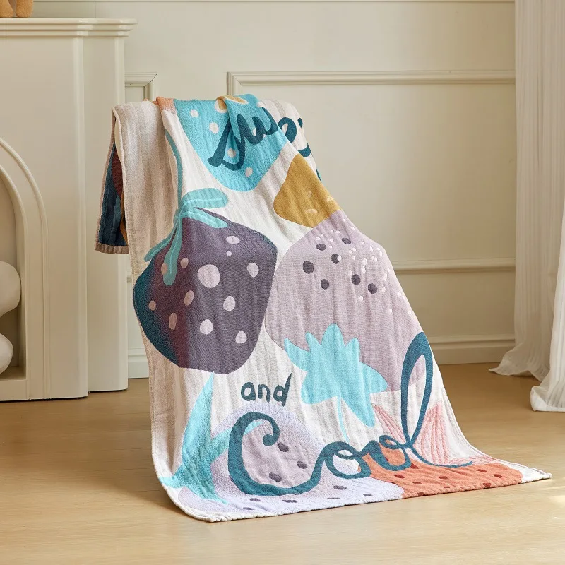 منشفة حمام شاش كرتونية، للأطفال والكبار، 4 طبقات من القطن الشاش، رقيقة، جاكار، 80*160 سم، 13 طراز، جودة عالية #3