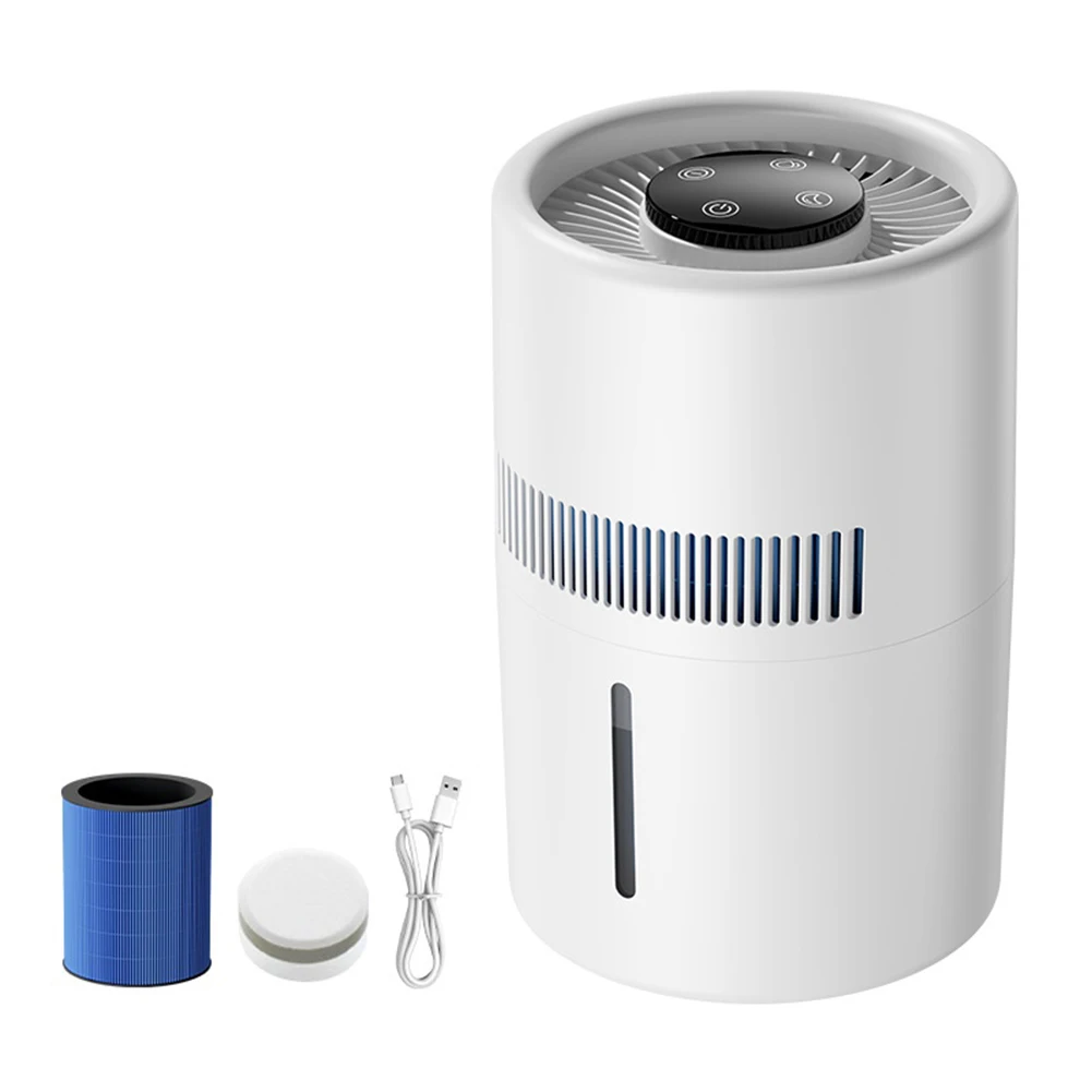 Concentration 27*17.6*17.6cm Air Purifier Household Humidifier Dual Humidification Gears Evaporative Working Principle