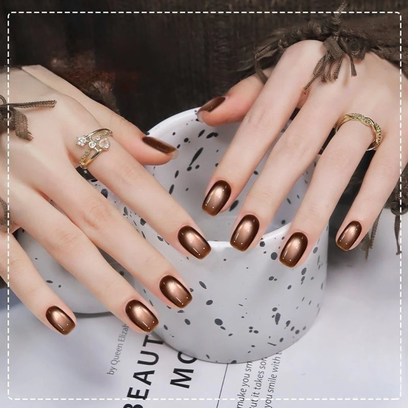 10ML 1Pcs Brown Nai…