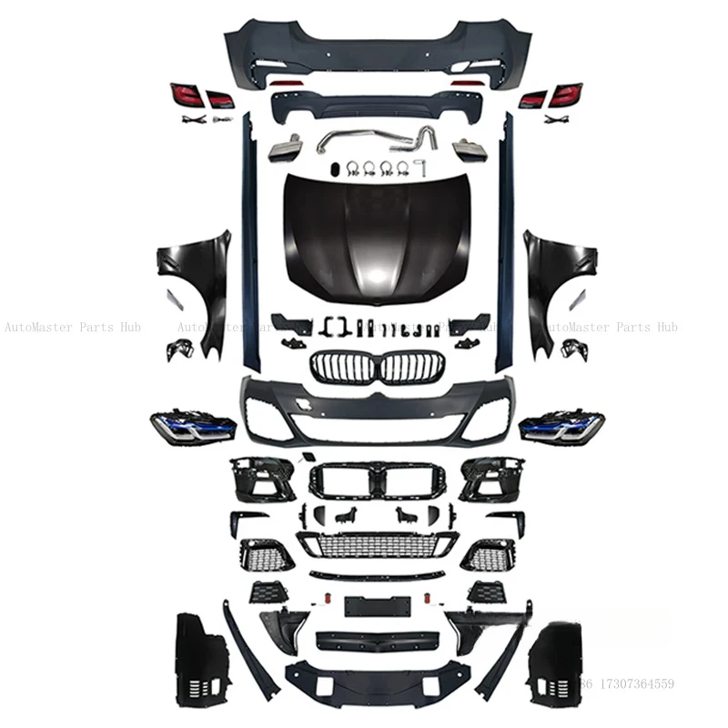 

For 5 Series F10 Upgrade G30 LCI Mt Style Body Kit Front Bumper Rear Bumper Hood Grille Headlight Tail Lights