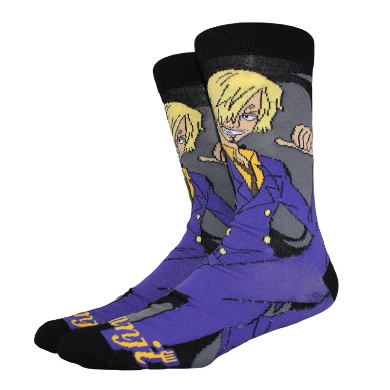 4 Paar Anime-Socken im Angebot ONE PIECE Kniehohe Damen-Cosplay-Socken Persönliche Hip-Hop Harajuku Herren Lustige Socken Größe 36-44 – Detail 4