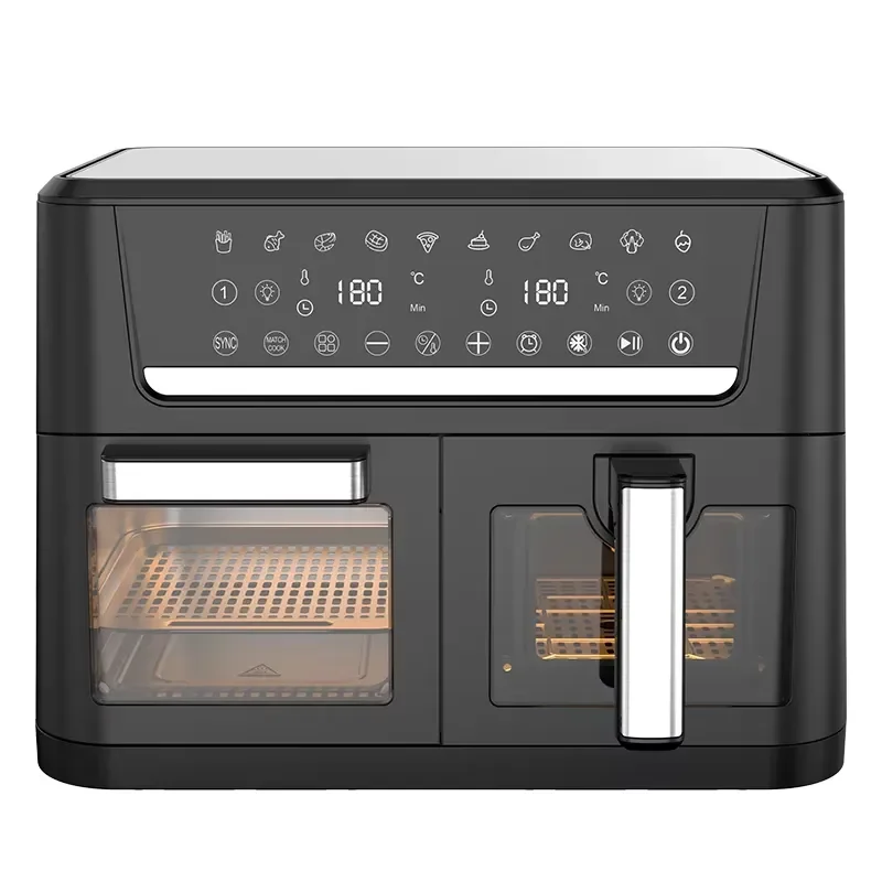 Eco Friendly Large Capacity Intelligent Visible Non Stick 6 8 Litres Dual Zone Toaster Oven For Air Fryer