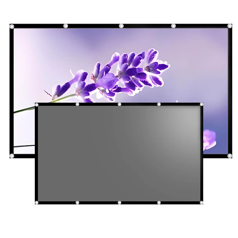 

60-133 дюйма — крючок для удобного хранения, складная гостиная и спальня, проекционный экран уровня домашнего кинотеатра.