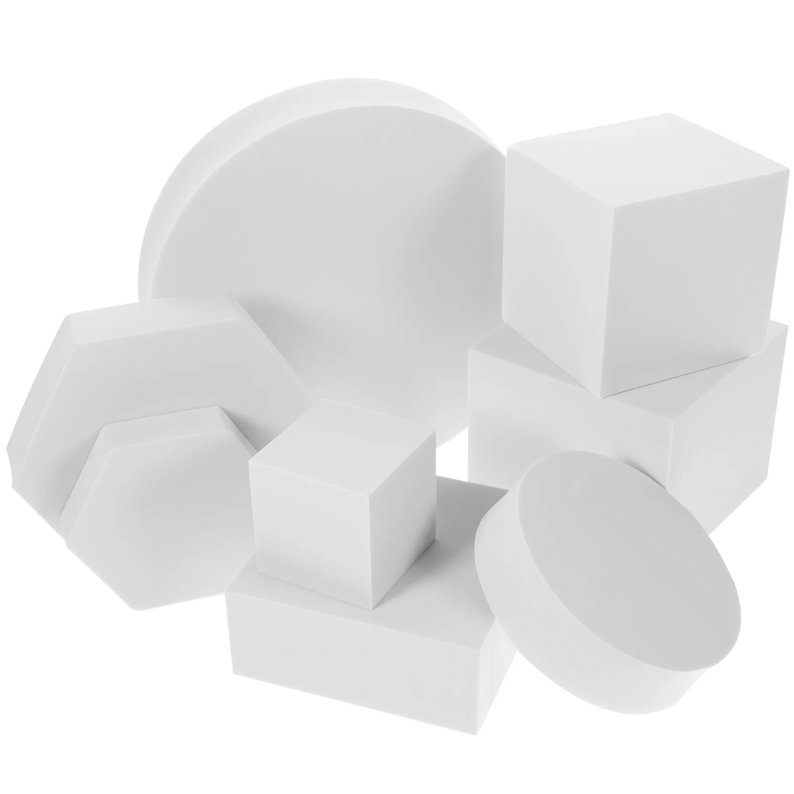 Product Geometric Three-dimensional Ornaments Photo Props for Jewelry Cube White Polymer Foam