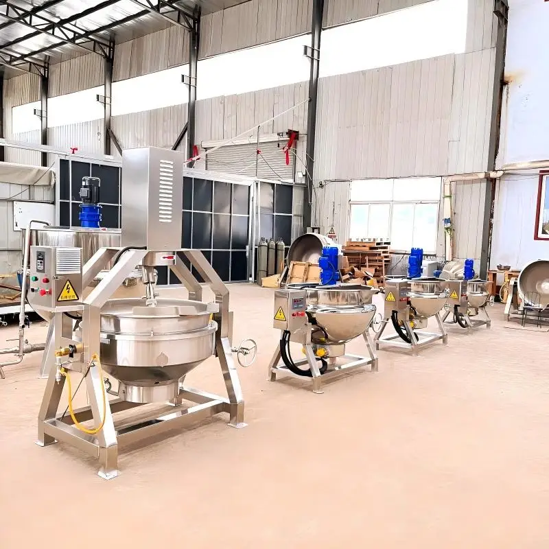 Industrial Reactor Cooking Kettle Heating Mixing Tank Jacketed Kettle